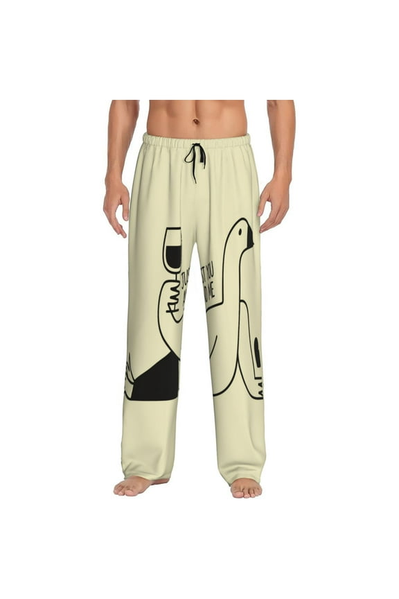 just you and me for Men's PJ Pajama Pants Sleep Pants Men's Home Trousers with Pockets,S-3XL-Small