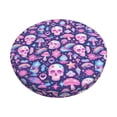 thumbnail image 1 of Hirioo mushroom rainbow color Skull for Round Bar Stool Seat Covers Washable Stool Cushion Slipcover Elastic Bar Chair Covers for 12-14 Inch Chair-14 inch, 1 of 7