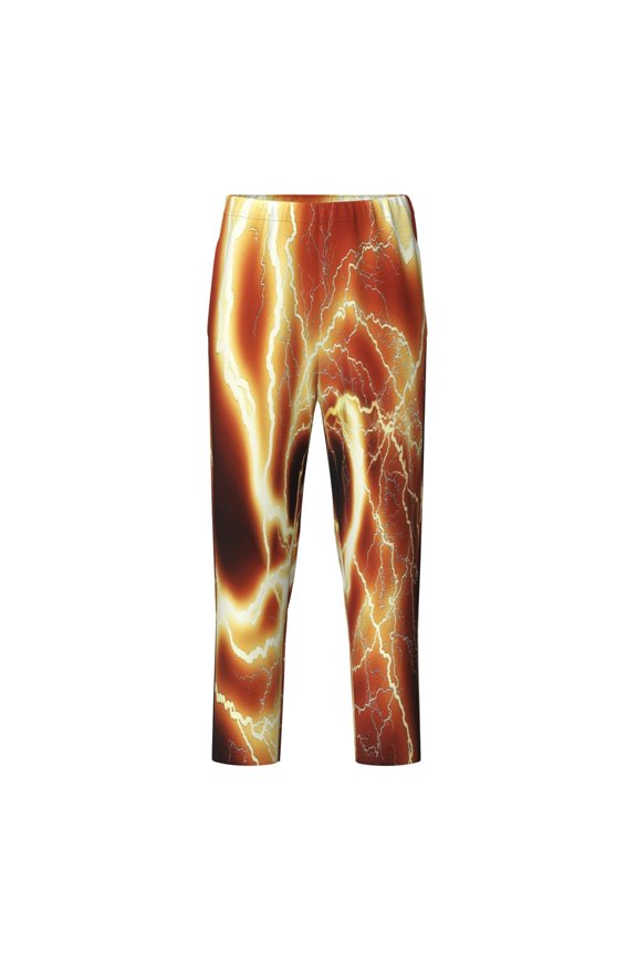 orange lightning for Teenagers' Pajama Pants Womens Lounge Pants with Pockets Pj Bottoms Pants for Men-Large