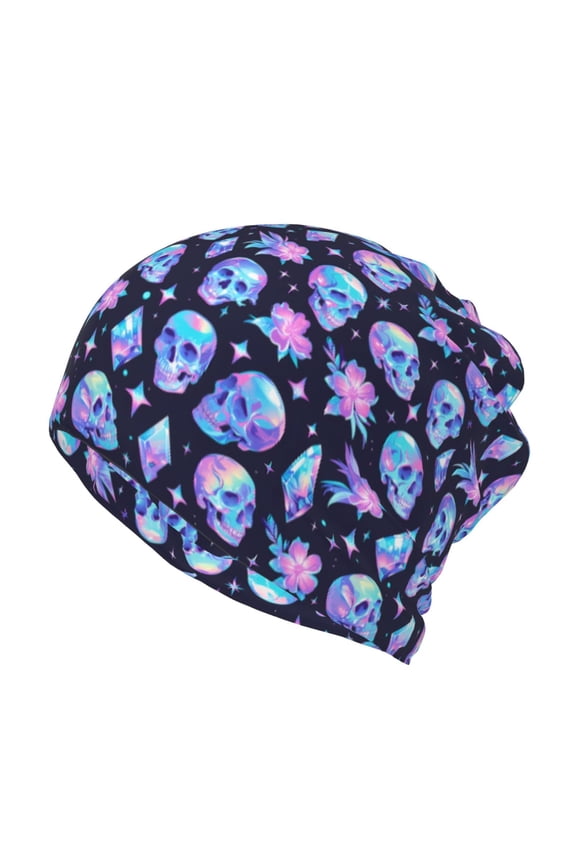 star Skull flower crystal for Multifunction Beanie Hat for Men and Women Unisex for Winter Sports, Outdoor Activities, and Daily Wear