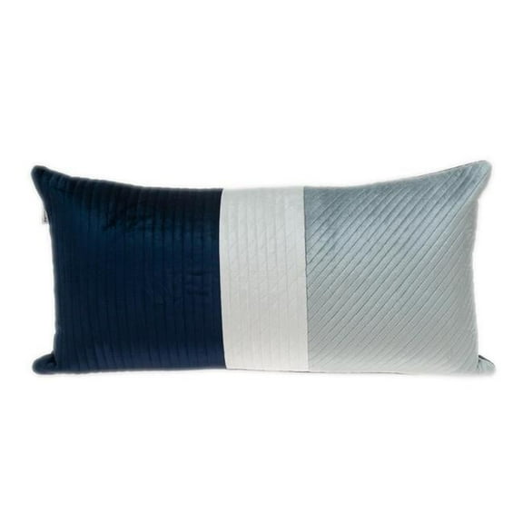 Hiro Transitional Gray Rectangle Throw Pillow
