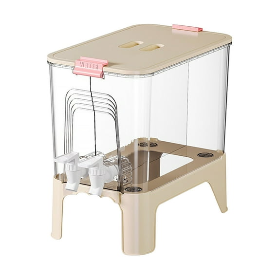 Hiroekza 1.25 Gallon Drink Dispenser with Spigot Large Capacity Cold Water Pot Food-Grade Material Leak-Proof Space-Saving Design for Refrigerator Beverage Storage Sun Tea Pitcher Clear