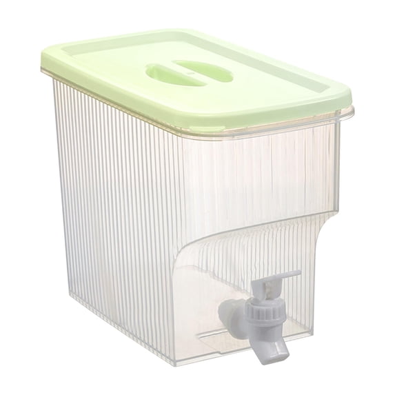 Hiroekza 1 Gallon Drink Dispenser with Spigot Beverage Dispenser for Parties, Refrigerator, Food-Grade Material, Sun Tea Pitcher for Coffee, Juice, Homemade Beverage, Lemon Tea Cooler Clear