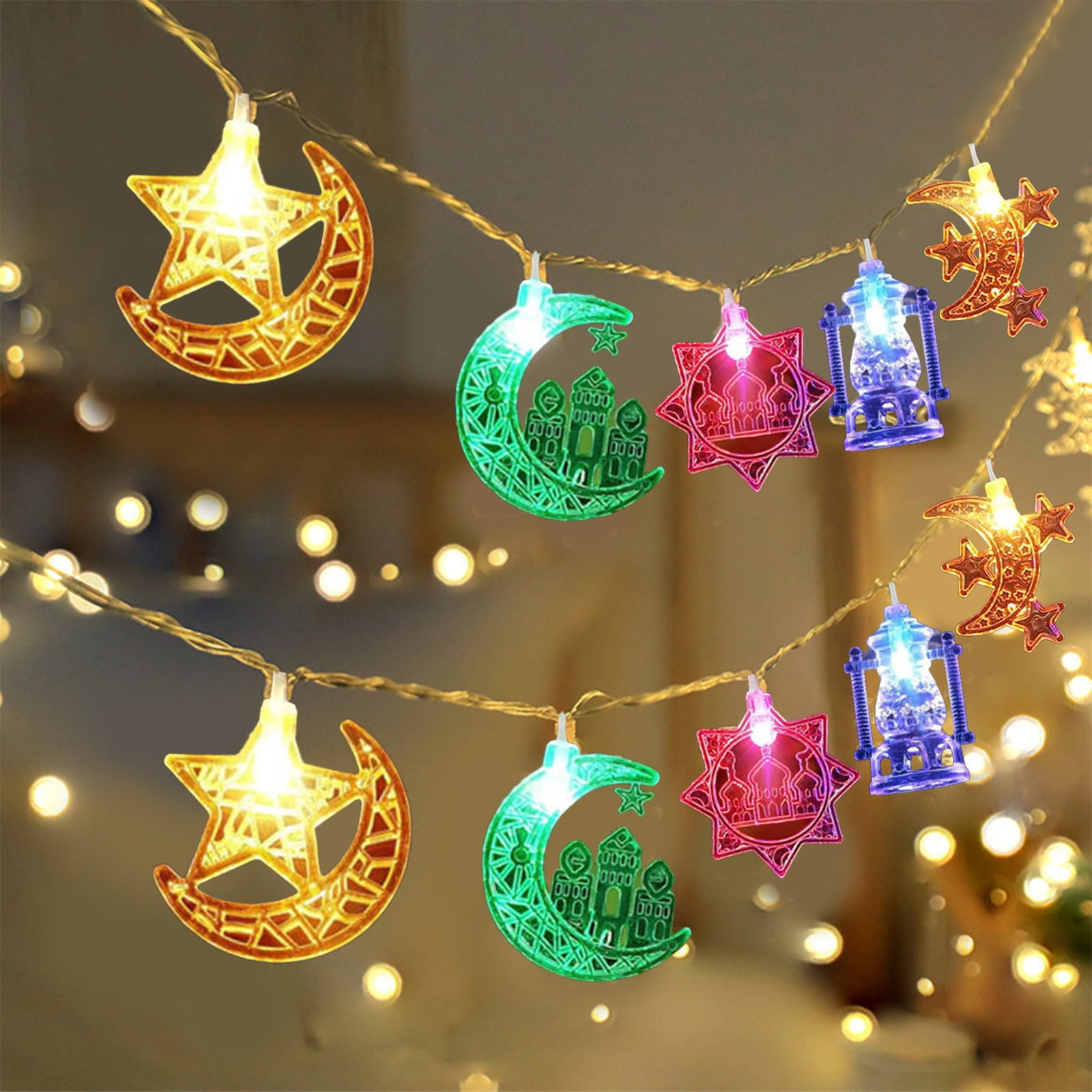 Hiroekza 10ft 20-LED Christmas String Lights with Battery Box - Castle