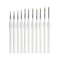 thumbnail image 1 of Hiroekza 11 PCS MINIATURE DETAIL PAINT BRUSH SET for Watercolor Gouache Acrylic - Fine Three Sided Line Marker, Natural Wood Handle, Protective Caps - Art Painting, Miniature Models, Details, 1 of 5