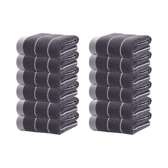 Hiroekza 12-Pack 100% Cotton Hand Towels Set for Bathroom Bath Sheets - Soft, Skin-frindly, Absorbent Towels for Bathroom, Gym, Spa, Hair Care, Facial Towels for Estheticians, Massage Towels Blue