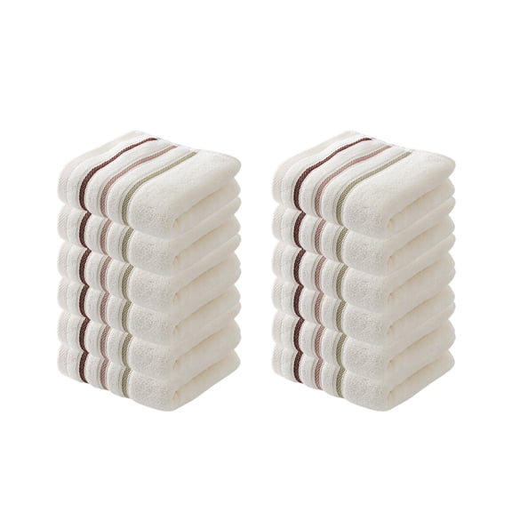 Hiroekza 12-Pack 100% Cotton Hand Towels Set for Bathroom Bath Sheets - Soft, Skin-frindly, Absorbent Towels for Bathroom, Gym, Spa, Hair Care, Facial Towels for Estheticians, Massage Towels Yellow