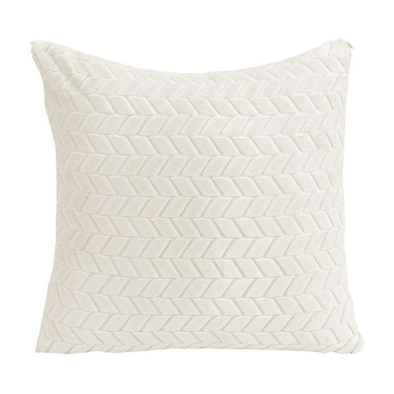 Hiroekza 17 Inch Summer Throw Pillow Covers, Pillow Cases - Soft Decorative Pillowcases for Couch, Bed, Living Room & Outdoor Use (Multiple Colors) White