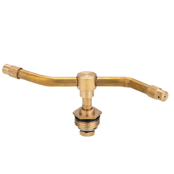 Hiroekza 2-Arm Brass Sprinkler 4/5" - 360 Degree Automatic Rotary Lawn Sprinkler System for Garden Plant - Garden Irrigation Nozzle for Lawns, Flowers, Flower Bed, Yard Area Watering