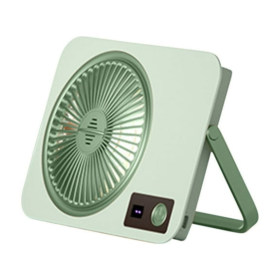 Hiroekza 2025 Digital Desktop Small Fan Can Be Hung With Multifunctional Charging Plug In Student Office Fan Green