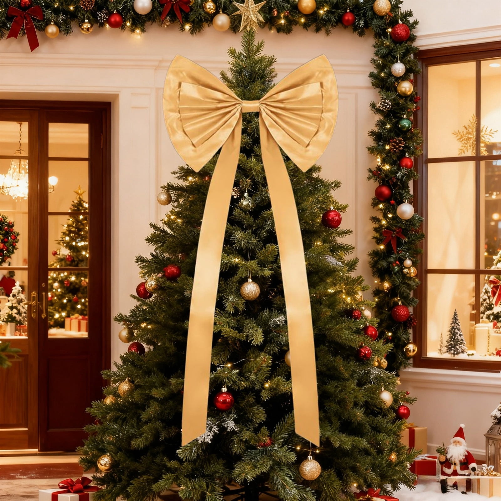 Hiroekza 24x71in Oversized Bow Christmas Decorations Bow Christmas Tree — free download