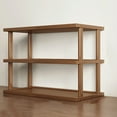 thumbnail image 1 of Hiroekza 3 Tier Wooden Shelf Bookcase Bamboo Shoe Rack Multifunctional Display Stand for Living Room Bedroom Office Side Table Brown, 1 of 6