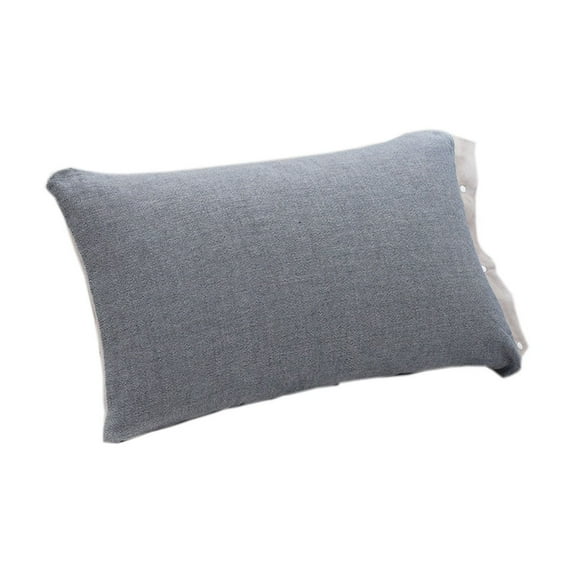 Hiroekza 4-Layer Cotton Gauze Pillowcase with Snap Button - Soft, Skin-friendly & Hair-friendly & Easy Care Dark Gray
