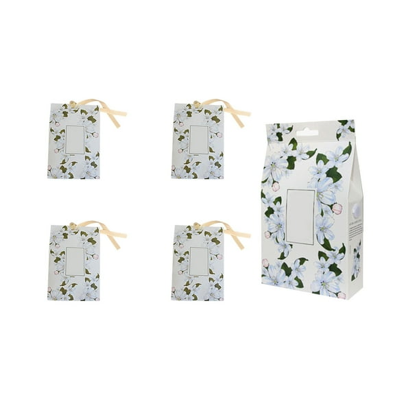 Hiroekza 4-Pack Long-Lasting Aromatherapy Sachets for Car, Closet & Wardrobe – Natural Deodorizing & Fragrance - Drawer sachet Closet fragrance bag White