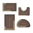 thumbnail image 1 of Hiroekza 4-Piece Bathroom Rug Set with Toilet Cover Large Size Super Absorbent Machine Washable Non Slip Backing Modern Stylish for Home Hotel Shower Room Brown, 1 of 6
