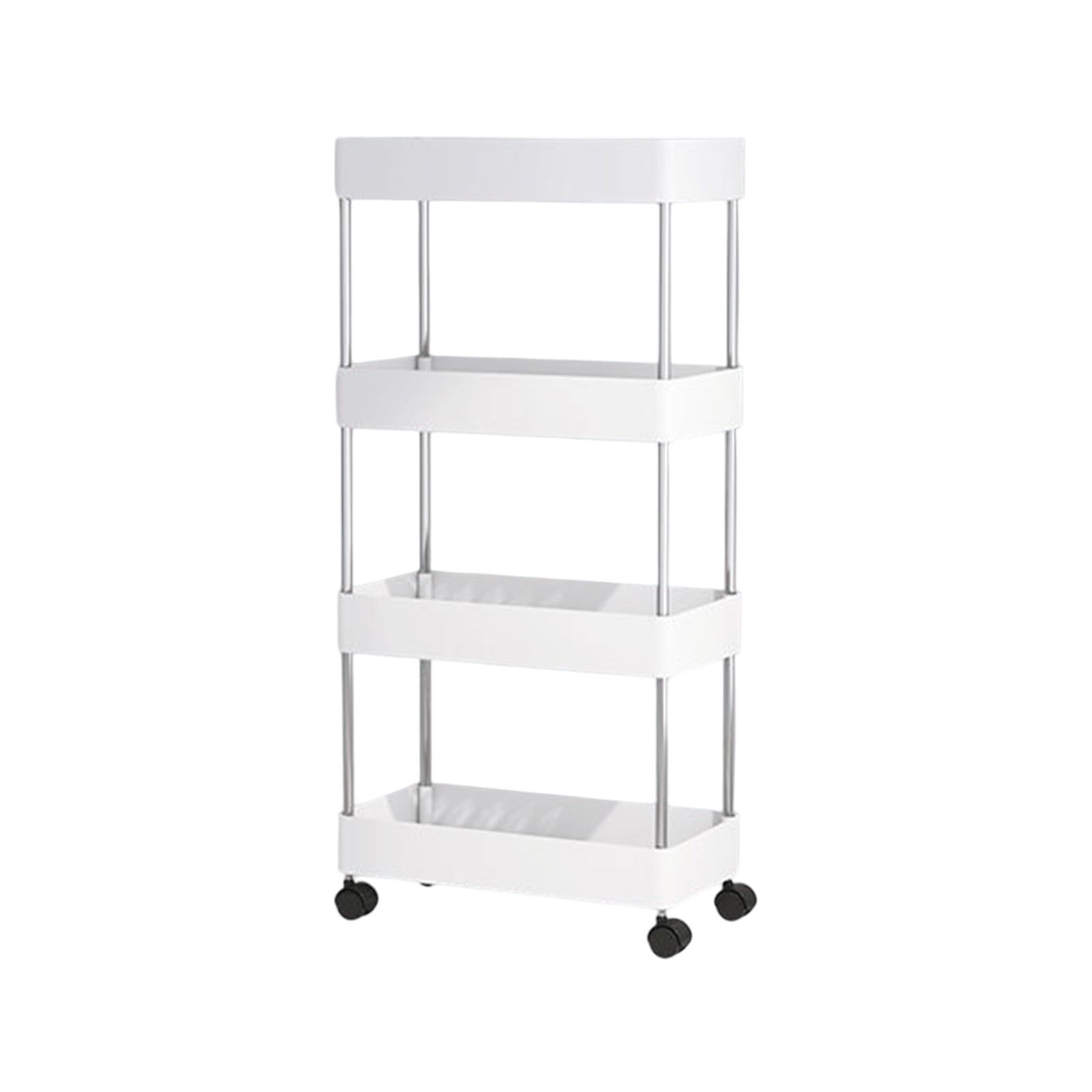 GiantexUK Kitchen Storage Trolley, 4 Tier Slim Utility Rolling Cart