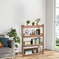 thumbnail image 1 of Hiroekza 4 Tier Storage Shelves Mobile Plastic Storage Cart Mobile Storage Rack wth Wheels Easy Assembly Suitable for Living Room Bedroom Restroom Kitchen Organizers, 1 of 6