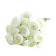 thumbnail image 1 of Hiroekza 6-Pack Small Camellia Artificial Flower Outdoor Fake Camellia Flower 40x10cm Plastic UV Resistant Real Looking for Wedding Party Home Decor White, 1 of 6