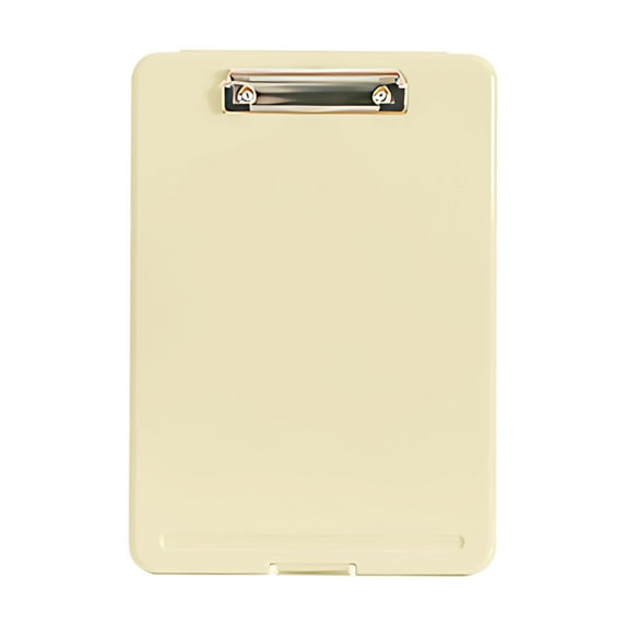 Hiroekza A4 Clear Clipboard with Storage & Pen Holder & Low Profile Clip Office Clipboard with Storage Organizer Nursing Clipboard Multifunctional Organizer for Office Home School Sunlight Yellow
