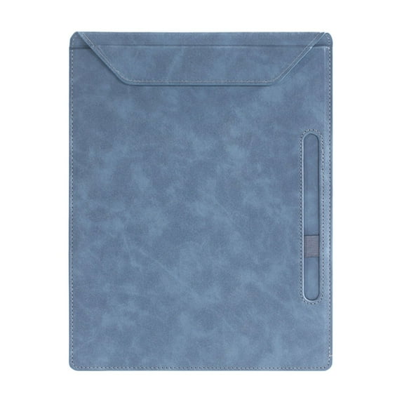 Hiroekza A4 Leather Clipboard with Pen Holder & Low Profile, Nursing Clipboard, Office Clipboard Lightweight & Portable for Office, School, Business Travel, Drawing, Meeting Notes, File Holder Blue