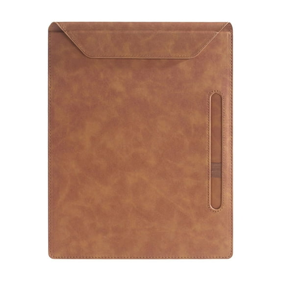 Hiroekza A4 Leather Clipboard with Pen Holder & Low Profile, Nursing Clipboard, Office Clipboard Lightweight & Portable for Office, School, Business Travel, Drawing, Meeting Notes, File Holder Brown