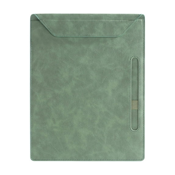 Hiroekza A4 Leather Clipboard with Pen Holder & Low Profile, Nursing Clipboard, Office Clipboard Lightweight & Portable for Office, School, Business Travel, Drawing, Meeting Notes, File Holder Green