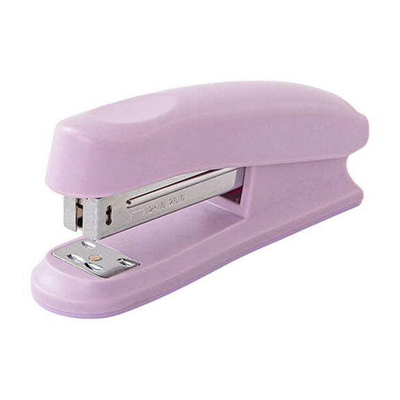 Hiroekza ABS Stapler Compact Portable Office Student Stationery Macaron Colored Medium Size 50 Sheets Capacity