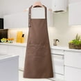 thumbnail image 1 of Hiroekza Apron Waterproof Oil Resistant Kitchen Aprons for Cooking Baking Cleaning Adjustable Ties Bib Adult Unisex Coffee, 1 of 6