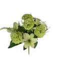 thumbnail image 1 of Hiroekza Artificial Flower - Carnation, Madonna Lily Outdoor Fake Flowers Faux Outdoor Flowers Real Looking Artificial Flowers for Wedding Home Decoration Handheld Wall 25cm Green, 1 of 6