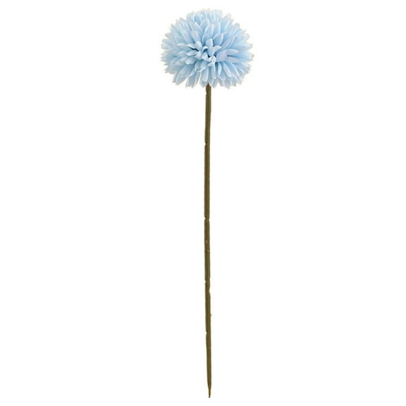 Hiroekza Artificial Flower - Globe Chrysanthemum 32cm Real-Looking Fake Flowers for Home Wedding Party Decoration Indoor Outdoor UV Resistant Blue