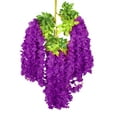 thumbnail image 1 of Hiroekza Artificial Plants Hanging Flowers Fashion Household Violet Wall Hanging Violet Artificial Flower Decoration Simulation Wall Hanging Garland Flowers Fake Silk Orchid Wall Decor, 1 of 3
