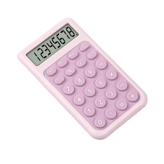 Hiroekza Basic Calculator Office Cute Mini Calculator Plastic Pocket Size Calculator for School Office Home Use Aesthetic Calculator Purple