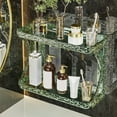 thumbnail image 1 of Hiroekza Bathroom Counter Organizer Vanity Shelf - Acrylic Clear Storage Rack Punch-Free Wall Mounted for Skincare Perfume Organizers Green, 1 of 6