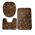 thumbnail image 1 of Hiroekza Bathroom Rugs 3 Piece Set Non Slip Absorbent Comfortable Foot Mat - Small Rabbits Hair Hot Gold Toilet Cover Mat Carpet for Bathroom Floor Brown, 1 of 6