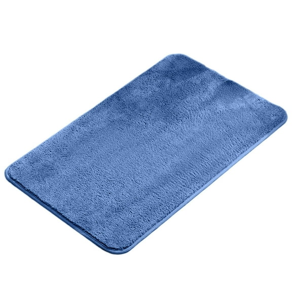 Hiroekza Bathroom Rugs 30x20in Ultra Soft Microfiber Non-Slip Absorbent Machine Washable Bath Rugs for Bathroom Living Room Bedroom Bathroom accessories Blue