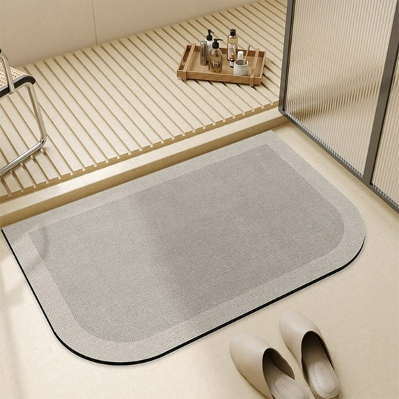Hiroekza Bathroom Rugs Thickened Absorbent Floor Mat Bottom Non-slip Floor Mat Bathroom Door Soilability-drying Door Mat