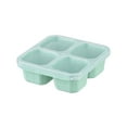 thumbnail image 1 of Hiroekza Bento Lunch Box - Wheat Straw 4 Compartment Food Storage Container with Transparent Lid for Adults & Women Men, Microwave-Safe, Eco-Friendly, 8.27x2.36x2.17in Green, 1 of 6