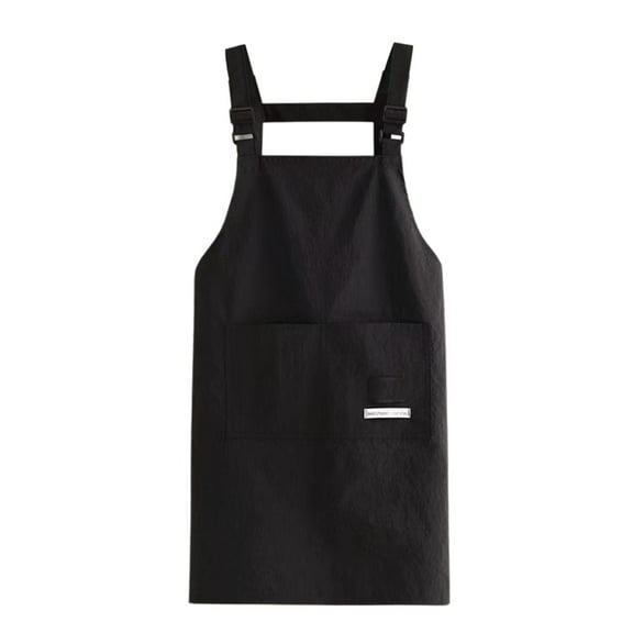 Hiroekza Bib Apron with Pockets Adjustable Kitchen Cooking Waterproof Oil Proof Unisex Waistcoat BBQ Chef Apron for Women Men Stylist Black