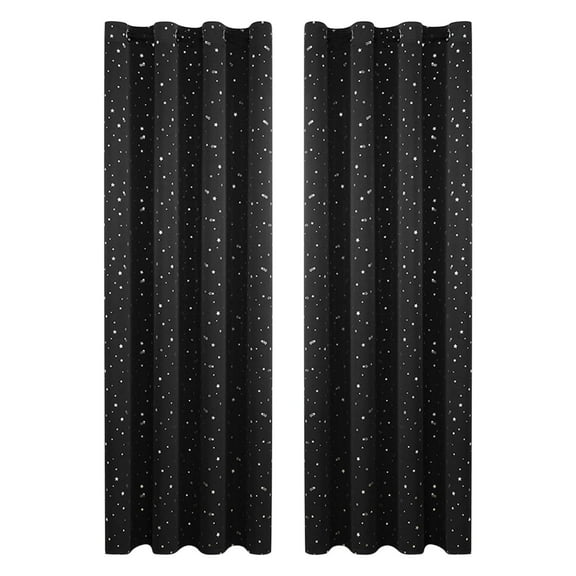 Hiroekza Blackout Curtains 64 Inch Long for Bedroom and Living Room Light-Blocking Thermal Insulated High Precision Elegant Window Curtains for Balcony Room Decor Set of 1 Panel 64 x 52 Inch Black
