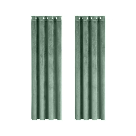 Hiroekza Blackout Curtains Panels Set of 2 63 Inch Long for Bedroom and Living Room Velvet Thermal Insulated Darkening Noise Reducing Window Treatments Grommet Curtains Room Decor Blue