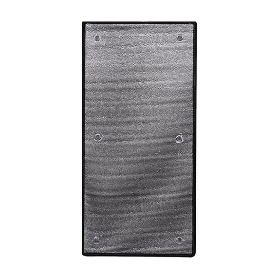 Hiroekza Blackout Window Cover & Sunshade Film - Double-Sided Aluminum Foil Insulation XPE Material for Sunroom, Bedroom, Office - Easy Install No Drill Window Shades 39 x12 Inch Silver