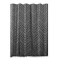 thumbnail image 1 of Hiroekza Boho Shower Curtain Liner Fabric Textured Cloth with Tassels Waterproof Washable for Bathroom Spa Hotel Gym 71.9x71.9in Gray, 1 of 6
