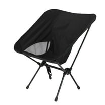 Hiroekza Camping Folding Chair Lightweight Portable Folding High Back Chair for Camping, Beach, Fishing & Outdoor Adventures - Lawn Chair for Outdoor Festivals or Concerts Black