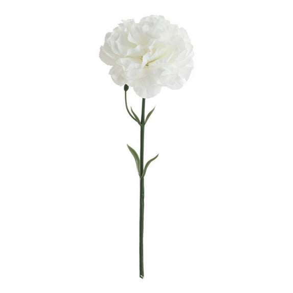 Hiroekza Carnation Artificial Flowers No Fade Fake Flowers 27cm Vibrant Real-Like Carnation for Home Wedding Decoration Party Office Garden Decor White