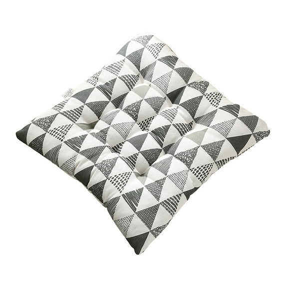 Hiroekza Chair Thickening Cushion Student Stool Cushion Office Butt Cushion Breathable Summer Soft Cushion Linen Chair Cushion 15.7in White