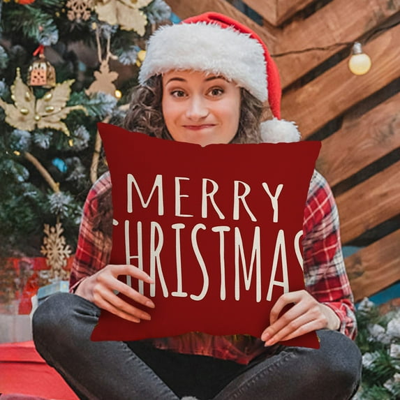 Hiroekza Christmas Decorations, 1PC Christmas Pillow Red Combo Gnome Happy Decoration Cushion Home Sofa Pillow Bedside Cushion