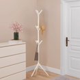 thumbnail image 1 of Hiroekza Coat Rack Stand Floor Rack 67 Inch Tall Plastic Hanging Clothes Hats Rod Stylish Space-Saving for Bedroom Entryway White, 1 of 6