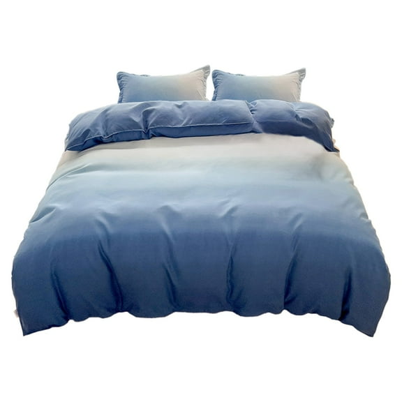 Hiroekza Comfortable & Soft 4-Piece Twin Bedding Set - Fresh Washed Colors, Perfect for Student Dormitories Blue