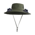 thumbnail image 1 of Hiroekza Cool & Breezy Solar Fan Sun Hat for Men - Adjustable 3-Speed, USB & Solar Charging, UPF Protection Green, 1 of 6