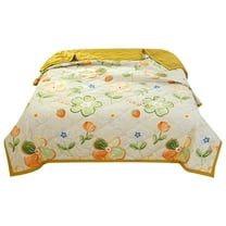 Hiroekza Cotton Throw Blanket for Hot Sleepers Summer Cooling Blanket Lightweight Thin Comforter Soft Skin-friendly for Home Office Dormitory